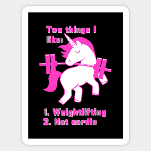 Unicorns love weightlifting, not cardio Magnet